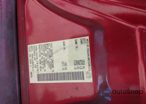 2013 Nissan Altima 2.5 Sv из США, поврежденный, VIN 1N4AL3AP2DC284282